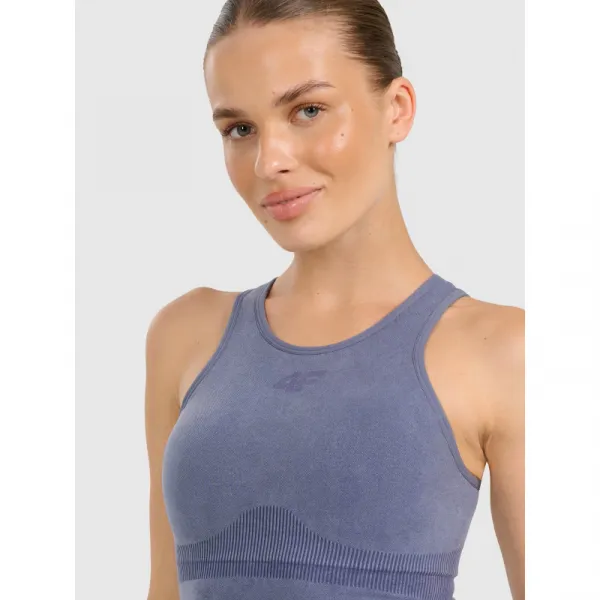 Dámske tréningové tielko 4F SLEEVELESS FNK F578-WAW25TFSLF578-30A-DARK BLUE ALLOVER