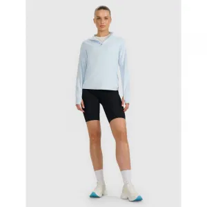 Dámska zateplená bežecká mikina s 1 2 zipsom 4F SWEATSHIRT FNK F578-WAW25TFSWF578-34S-LIGHT BLUE