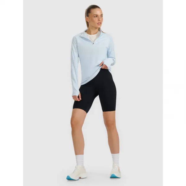 Dámska zateplená bežecká mikina s 1 2 zipsom 4F SWEATSHIRT FNK F578-WAW25TFSWF578-34S-LIGHT BLUE