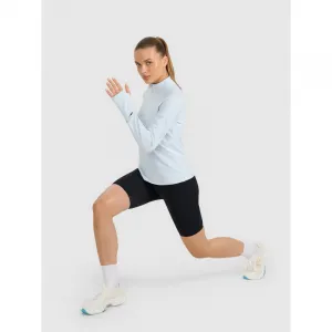 Dámska zateplená bežecká mikina s 1 2 zipsom 4F SWEATSHIRT FNK F578-WAW25TFSWF578-34S-LIGHT BLUE