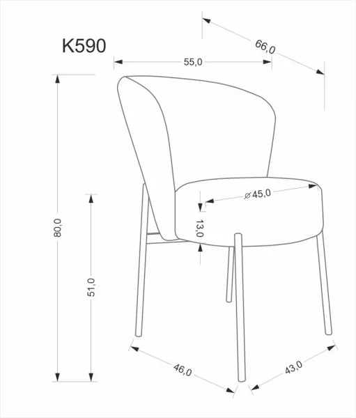 Jedálenské kreslo K590 Halmar