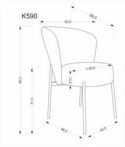 Jedálenské kreslo K590 Halmar