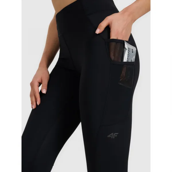 Dámske bežecké zateplené legíny 4F TIGHTS FNK F357-WAW25TFTIF357-20S-DEEP BLACK