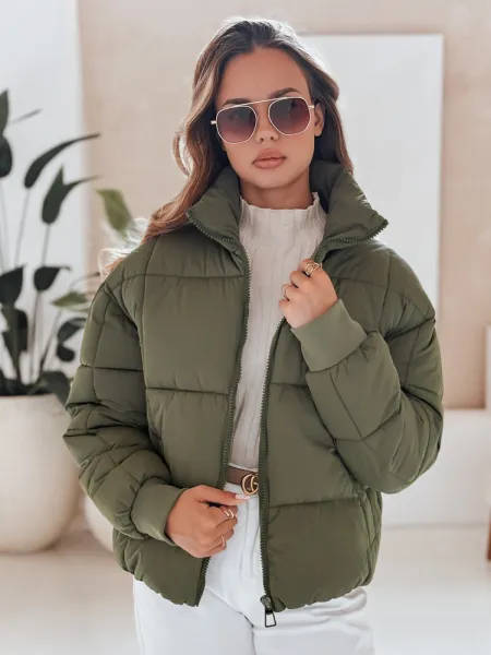 Zelená dámska zimná bunda VIBEGIRL