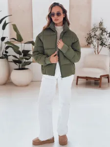 Zelená dámska zimná bunda VIBEGIRL