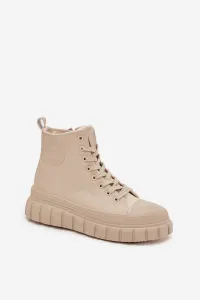BIG STAR SHOES Zateplené dámske tenisky na platforme z ekokože Big Star