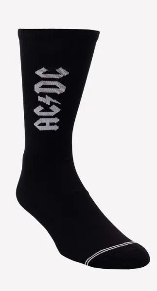 Perri's Leathers ACDC Lightning Strikes Crew Black