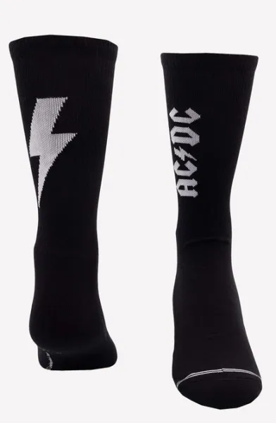 Perri's Leathers ACDC Lightning Strikes Crew Black