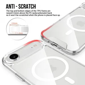 JP MagFit MagSafe puzdro s certifikátom SGS 1,2M, iPhone Air, priehľadné