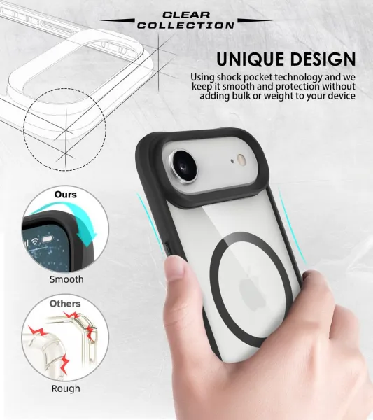 JP MagFit MagSafe puzdro s certifikátom 3M SGS, iPhone Air, čierne