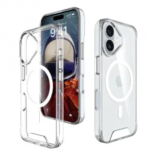 JP MagFit MagSafe obal s 1.2M SGS certifikátom, iPhone 16 Plus, priehľadný