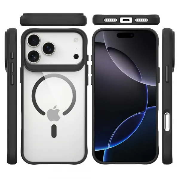 JP MagFit MagSafe puzdro s certifikátom 3M SGS, iPhone 17 Pro, čierne