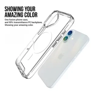 JP MagFit MagSafe obal s 1.2M SGS certifikátom, iPhone 16 Plus, priehľadný