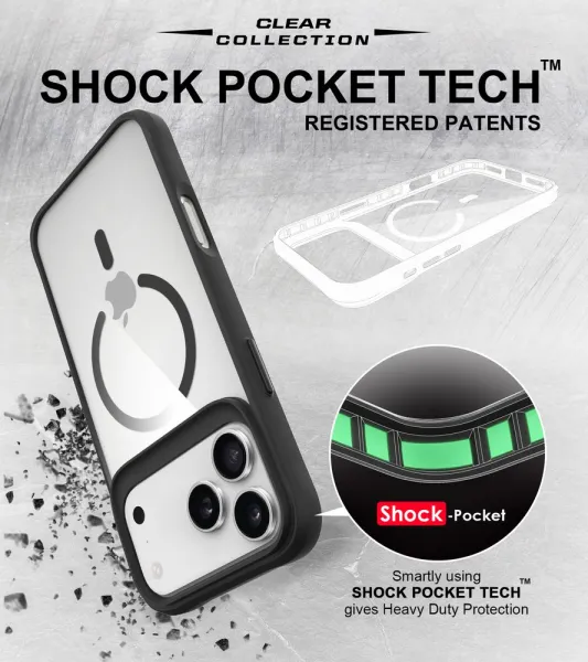 JP MagFit MagSafe puzdro s certifikátom 3M SGS, iPhone 17 Pro, čierne