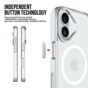 JP MagFit MagSafe obal s 1.2M SGS certifikátom, iPhone 16 Plus, priehľadný