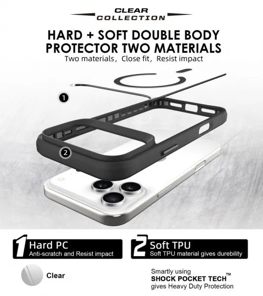 JP MagFit MagSafe puzdro s certifikátom 3M SGS, iPhone 17 Pro, čierne