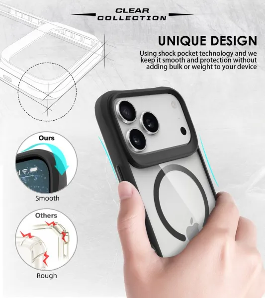 JP MagFit MagSafe puzdro s certifikátom 3M SGS, iPhone 17 Pro, čierne
