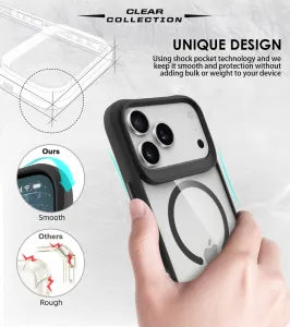 JP MagFit MagSafe puzdro s certifikátom 3M SGS, iPhone 17 Pro, čierne