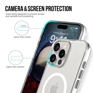 JP MagFit MagSafe obal s 1.2M SGS certifikátom, iPhone 16 Pro Max, priehľadný