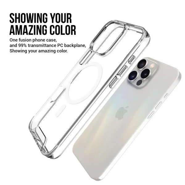 JP MagFit MagSafe obal s 1.2M SGS certifikátom, iPhone 16 Pro Max, priehľadný