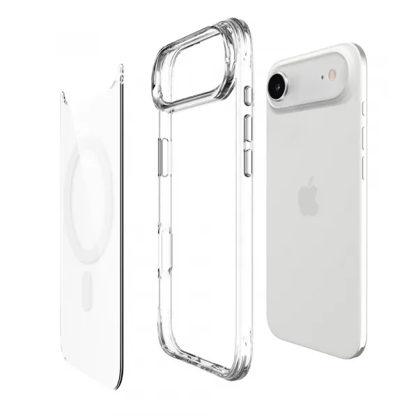 JP MagFit MagSafe puzdro s certifikátom 3M SGS, iPhone Air, priehľadné