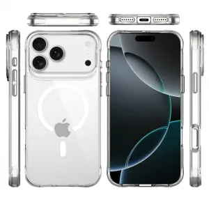 Puzdro JP MagFit MagSafe s certifikátom 3M SGS, iPhone 17 Pro Max, priehľadné
