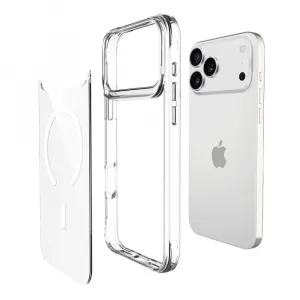Puzdro JP MagFit MagSafe s certifikátom 3M SGS, iPhone 17 Pro Max, priehľadné