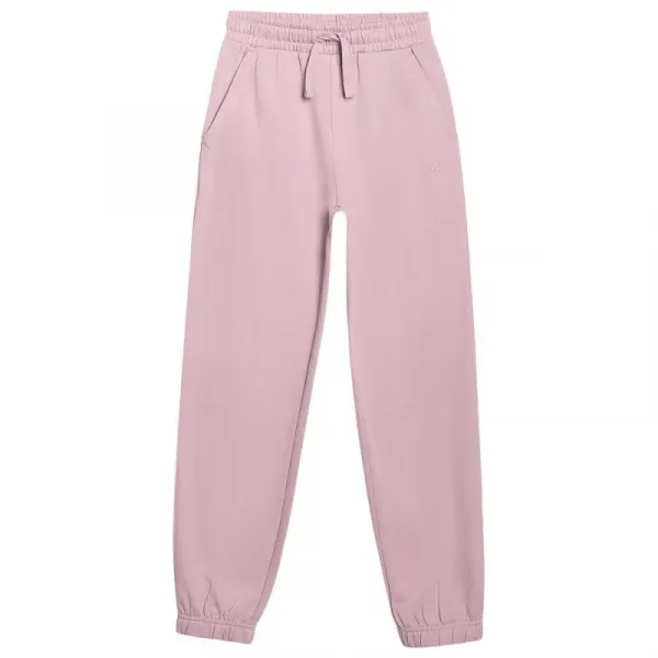 Dievčenské tepláky 4F JUNIOR TROUSERS CAS F1249-4FJWAW25TTROF1249-56S-LIGHT PINK