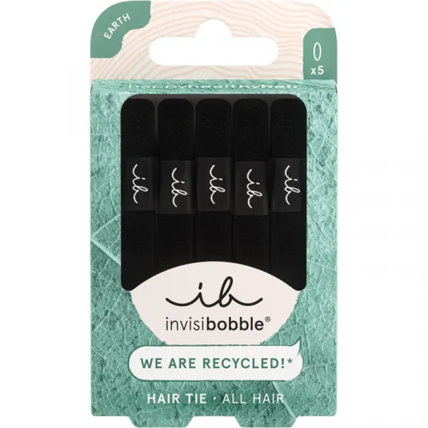 invisibobble Hair Tie gumičky do vlasov Black 5 ks