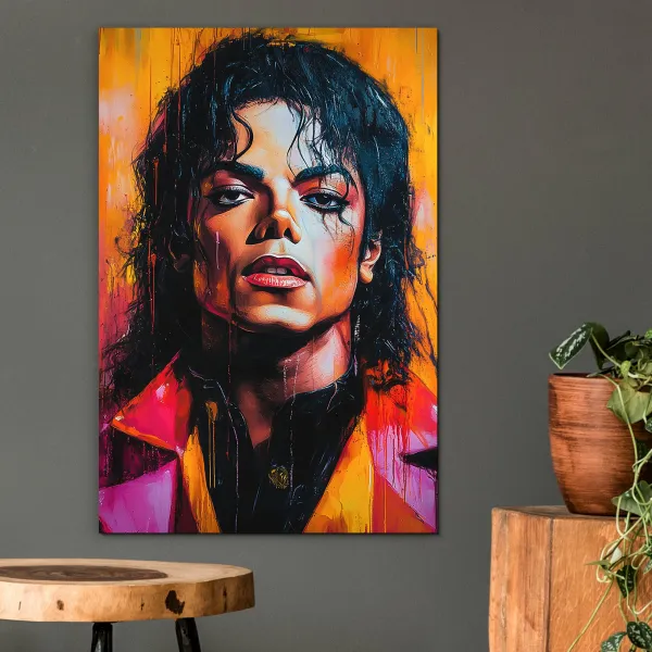 Farebný pop art portrét - Michael Jackson