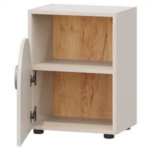 Vertikálny regál, kašmír/dub craft zlatý/sivá, PIGA 1D