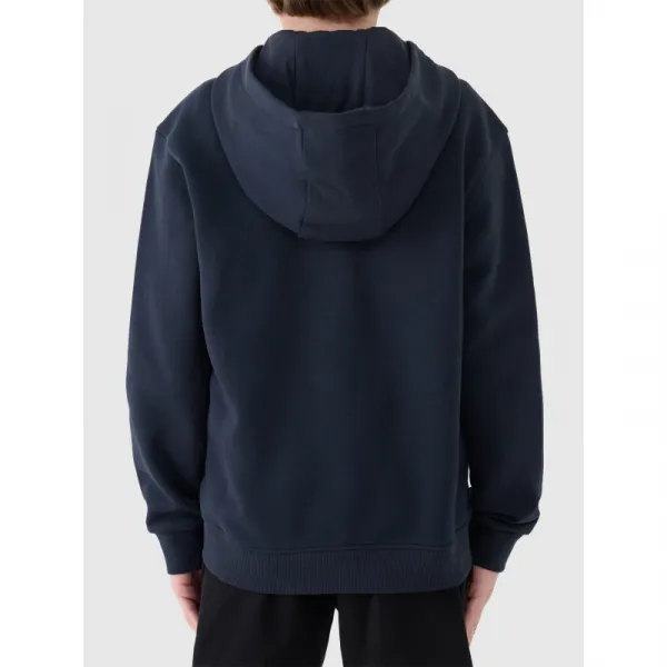 Chlapčenská zateplená mikina so zipsom 4F JUNIOR SWEATSHIRT M1859-4FJWMM00TSWSM1859-31S-NAVY