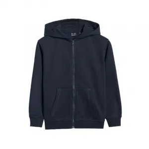 Chlapčenská zateplená mikina so zipsom 4F JUNIOR SWEATSHIRT M1859-4FJWMM00TSWSM1859-31S-NAVY