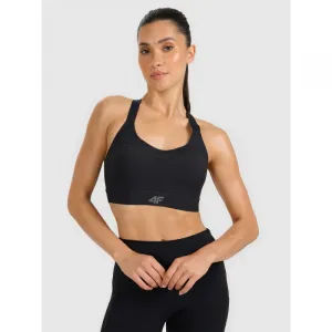 Dámska tréningová športová podprsenka 4F SPORT BRA F180-WAW25USBAF180-20S-DEEP BLACK