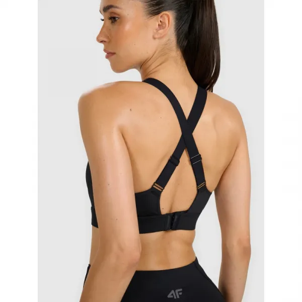Dámska tréningová športová podprsenka 4F SPORT BRA F180-WAW25USBAF180-20S-DEEP BLACK