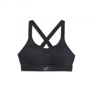 Dámska tréningová športová podprsenka 4F SPORT BRA F180-WAW25USBAF180-20S-DEEP BLACK