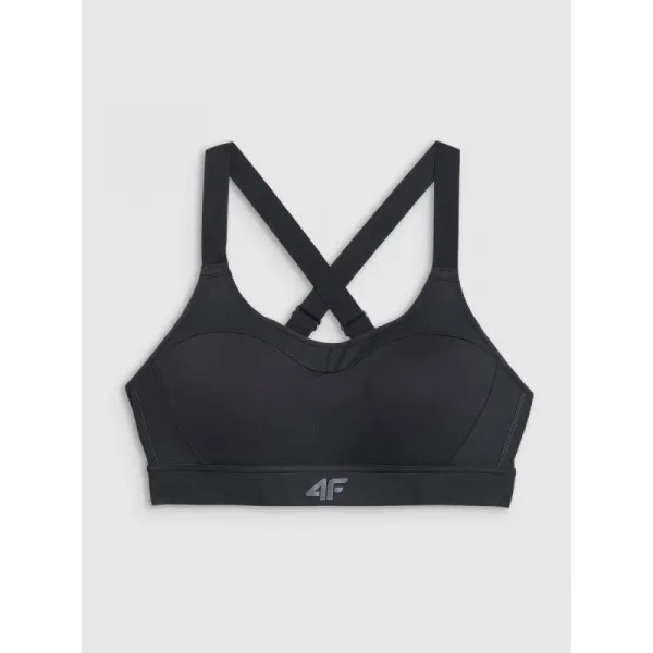 Dámska tréningová športová podprsenka 4F SPORT BRA F180-WAW25USBAF180-20S-DEEP BLACK
