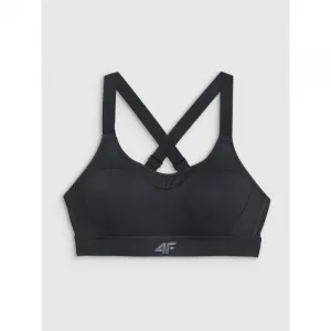 Dámska tréningová športová podprsenka 4F SPORT BRA F180-WAW25USBAF180-20S-DEEP BLACK