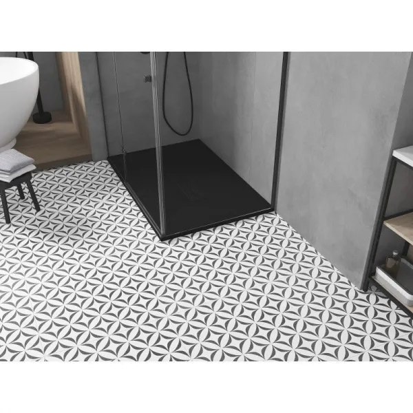 MEXEN/S - Toro obdĺžniková sprchová vanička SMC 100 x 90, čierna, mriežka čierna 43709010-B