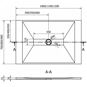 MEXEN/S - Toro obdĺžniková sprchová vanička SMC 100 x 90, čierna, mriežka čierna 43709010-B
