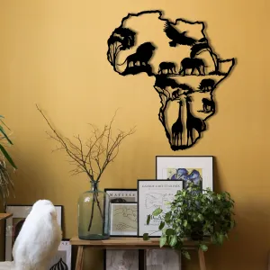 Wallity Nástenná kovová dekorácia africká 2 čierna