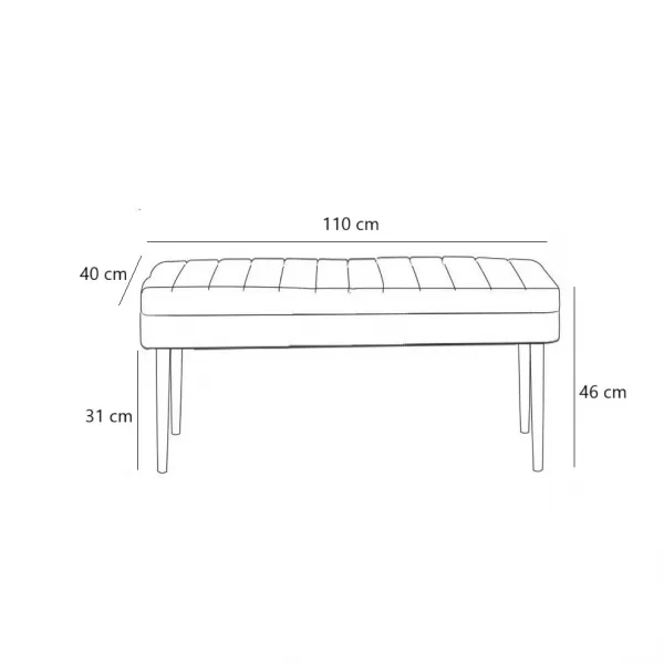 Lavica Vina Bench Soho, Walnut