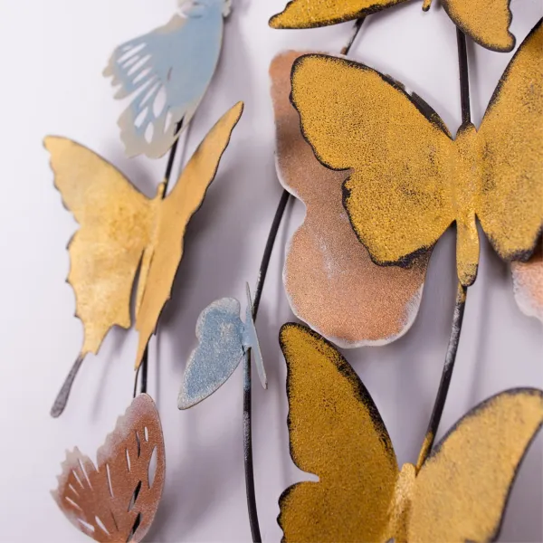 Wallity Nástěnná kovová dekorace Butterflies vícebarevná
