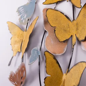 Wallity Nástěnná kovová dekorace Butterflies vícebarevná