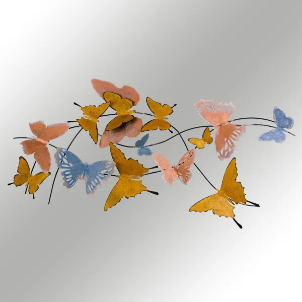 Wallity Nástěnná kovová dekorace Butterflies vícebarevná