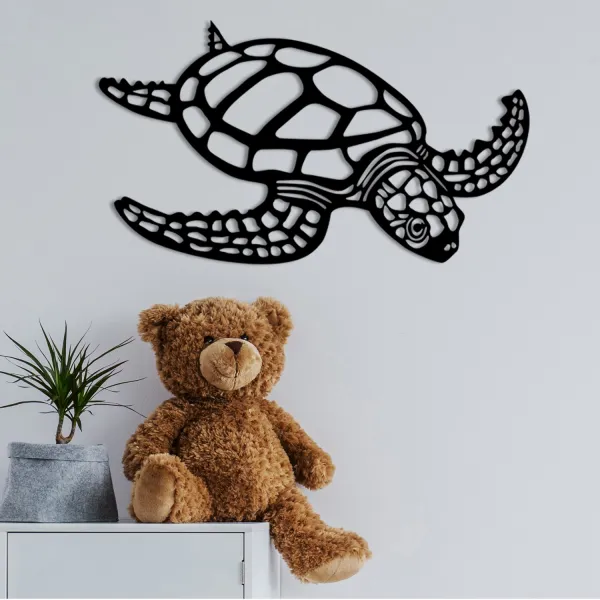 Wallity Nástenná kovová dekorácia Caretta čierna