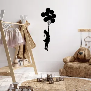Wallity Nástenná kovová dekorácia Banksy 12 čierna