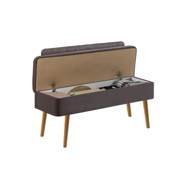 Kalune Design Lavice VINA II s úložným prostorem 110 cm borovice atlantic/antracitově šedá