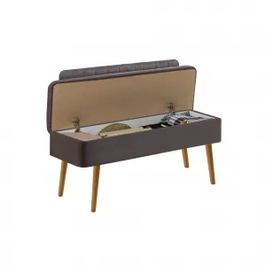 Kalune Design Lavice VINA II s úložným prostorem 110 cm borovice atlantic/antracitově šedá