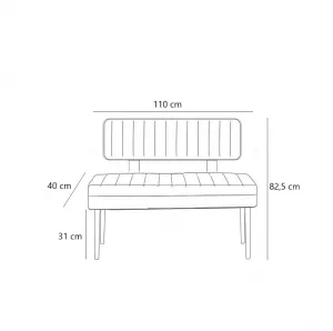 Kalune Design Lavice VINA II s úložným prostorem 110 cm ořech/béžová